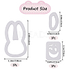 2Pcs 2 Style Rabbit Moon Butterfly Plastic Plasticine Tools FIND-GF0006-10-2