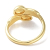 Brass Open Cuff Rings for Women RJEW-E292-20G-3