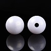 Rubberized Style Rainbow Opaque Acrylic Beads MACR-T010-16mm-08-01-2