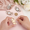 4Pcs 2 Colors Manganese Steel Rhinestone Shoe Decoration AJEW-FG0004-19-3