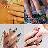 Stainless Steel DIY Nail Art Templates MRMJ-WH0092-004-7