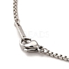 304 Stainless Steel Fox Pendants Necklaces NJEW-M197-01P-3