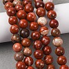 Natural Red Jasper Bead Strands G-R193-11-8mm-4