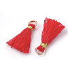 Polycotton(Polyester Cotton) Tassel Pendant Decorations X-FIND-S281-17-2