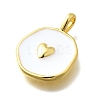 Brass with Enamel Pendants KK-D295-31G-3