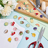 Summer Fruit Theme Polyester Embroidery Cloth Self Adhesive Patches PATC-WH0001-124-5