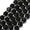 Natural Dyed & Heated Striped Agate Beads Strand G-I376-A09-01-1
