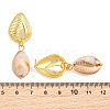 Brass Stud Dangle Earrings KK-CBA8324-08G-5