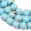 Synthetic Turquoise and Sea Shell Assembled Graduated Beads Strands GG-CBA2AE1-A07-D-3