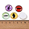 Printed Transparent Glass Cabochons GL-CBAA22A-11-3