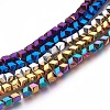 Electroplated Non-magnetic Synthetic Hematite Beads Strands G-P392-J-1