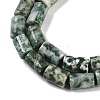 Natural Green Spot Jasper Beads Strands G-C128-A17-01-3