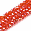 Electroplate Glass Beads Strands EGLA-A044-T6mm-B25-1