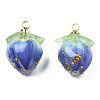 Handmade Flower Epoxy Resin Pendants KY-S163-103-3