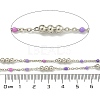 Brass Enamel Round Beaded Link Chain CHC-G022-07P-20-2