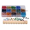 1 Box of 6mm Dia Hole 1mm Electroplate Round Rondelle Beads AB Color Faceted Multicolor Lot for Necklace Jewelry Making EGLA-PH0002-6x4mm-01-6