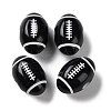Spray Printed Opaque Acrylic European Beads SACR-P031-28B-03-1