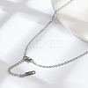 Non-Tarnish 304 Stainless Steel Cable Chain Necklace for Men Women NJEW-K245-014B-1