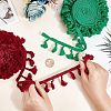 5 Rolls 5 Colors Cotton Tassel Ribbons OCOR-CA0001-13-3