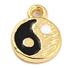 Golden Alloy Enamel Pendants KK-P197-17B-G-1