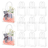 Valentine's Day Rectangle Transparent PVC Storage Bags with Handle ABAG-WH0038-38-1