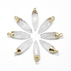 Natural Quartz Crystal Pointed Pendants G-Q495-05G-1