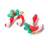 Christmas Handmade Polymer Clay Pendants CLAY-B007-02B-2