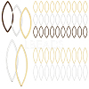   150pcs 5 style Brass Linking Rings KK-PH0005-53-1