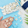 90Pcs 6 Styles Natural Mixed Shell Pendants PALLOY-BM00007-3