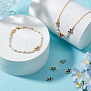 8Pcs 8 Colors Brass Pave Cubic Zirconia Coonector Charms KK-BC0015-60-4