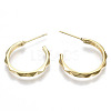 Brass Half Hoop Earrings KK-N232-109G-NF-2