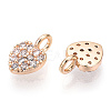 Brass Micro Pave Cubic Zirconia Charms KK-P157-14G-01-NF-2