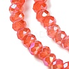 Baking Electroplate Glass Beads Strands DGLA-A039-J10mm-BM-4