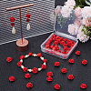 80pcs 2 styles Cinnabar Beads FIND-SC0014-39-3