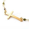 Cross Link Bracelet BJEW-JB06865-02-4