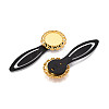 Alloy & Iron Bookmark Cabochon Settings PALLOY-N184-07G-2