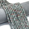 Natural African Bloodstone Beads Strands G-P575-B11-6x1mm-1
