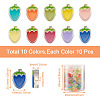 Craftdady 100Pcs 10 Colors Transparent Enamel Acrylic Beads TACR-CD0001-07-9