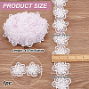 Organza Lace Trim with Resin Imitation Pearl Beads OCOR-WH0085-53C-2