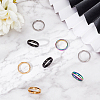 ARRICRAFT 8Pcs 4 Colors 304 Stainless Steel Simple Plain Band Finger Ring for Women RJEW-AR0002-01-6