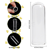 12Pcs Transparent Glass Straw Dustproof Covers AJEW-FG0002-37B-2