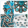 20Pcs Alloy Rhinestone Snap Button BUTT-GO0001-03B-5