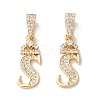 Eco-Friendly Brass Micro Pave Cubic Zirconia Pendants KK-K265-01G-S-1