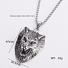 Gothic 316 Surgical Stainless Steel Pendant Box Chain Necklaces for Men ZF3615-3-1