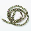 Electroplate Transparent Glass Beads Strands EGLA-A034-T8mm-R19-2