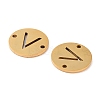 PVD Vacuum Plating 201 Stainless Steel Hollow Flat Round Links FIND-R149-03V-G-2