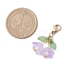 Flower Glass Pendant Decorations HJEW-TA00313-3