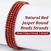 2 Strads Natural Red Jasper Round Beads Strands G-OC0005-70-4