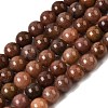 Natural Purple Aventurine Round Bead Strands G-E334-8mm-21-2