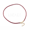Braided Waxed Polyester Cord Necklaces Making NJEW-Z011-03G-3
